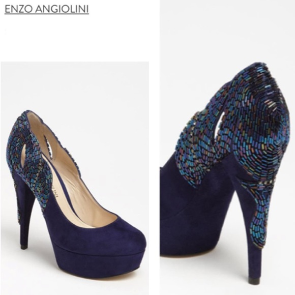 Enzo Angiolini Shoes - Enzo Angiolini Baladeva Beaded Purple Suede Pump 5